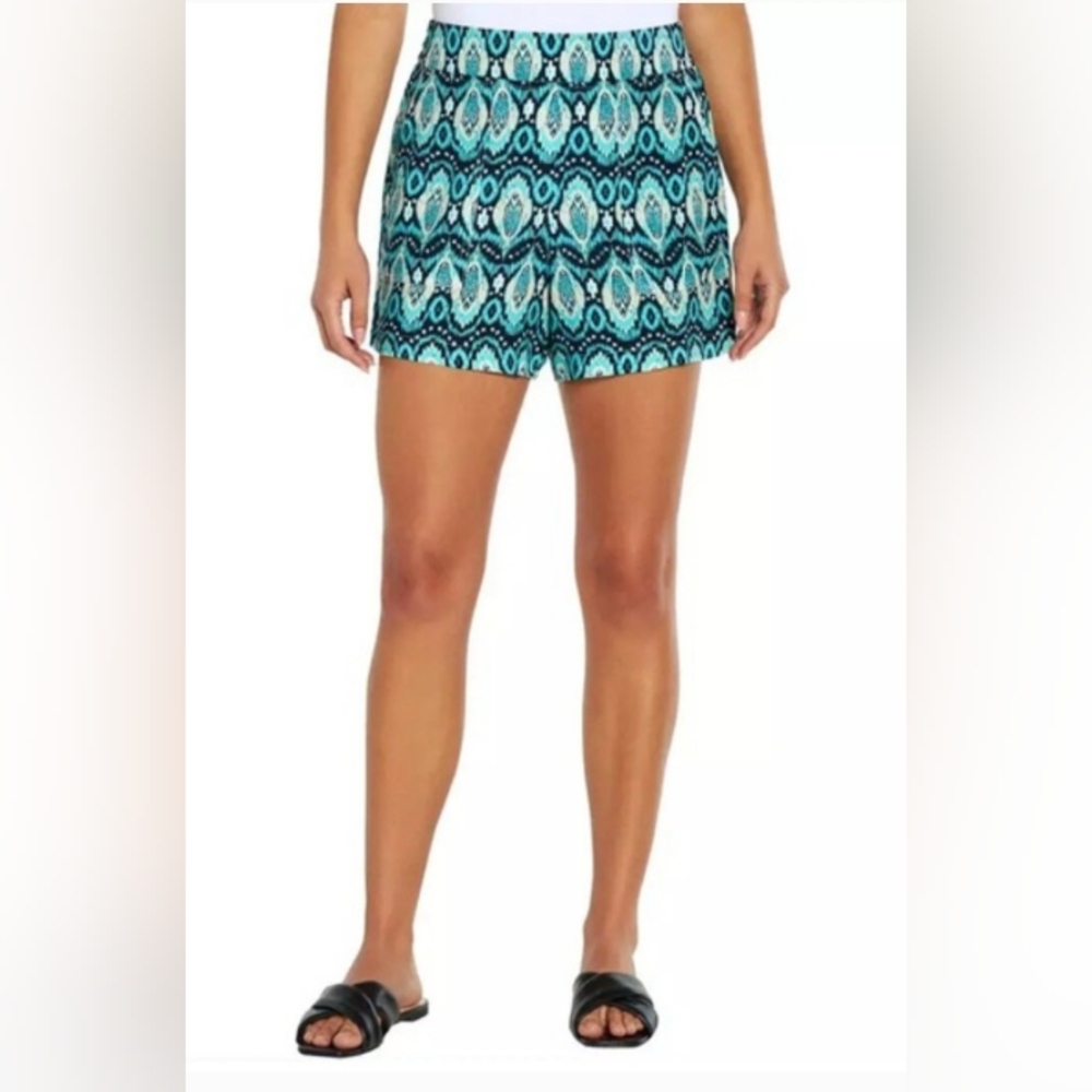 Wildfox Stylish Teal and Black Patterned Shorts